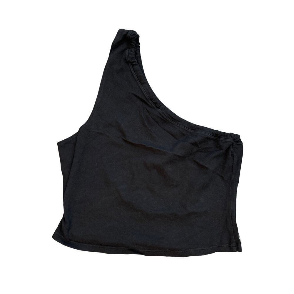 NWT Vintage Souls One Shoulder Crop Top In Black Size Medium
